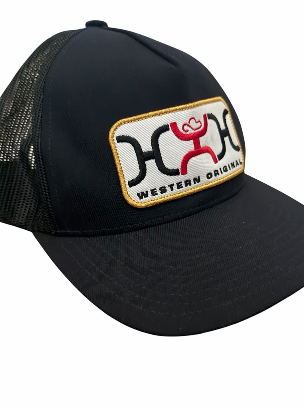 Hooey Black Trucker Hat with Red Patch